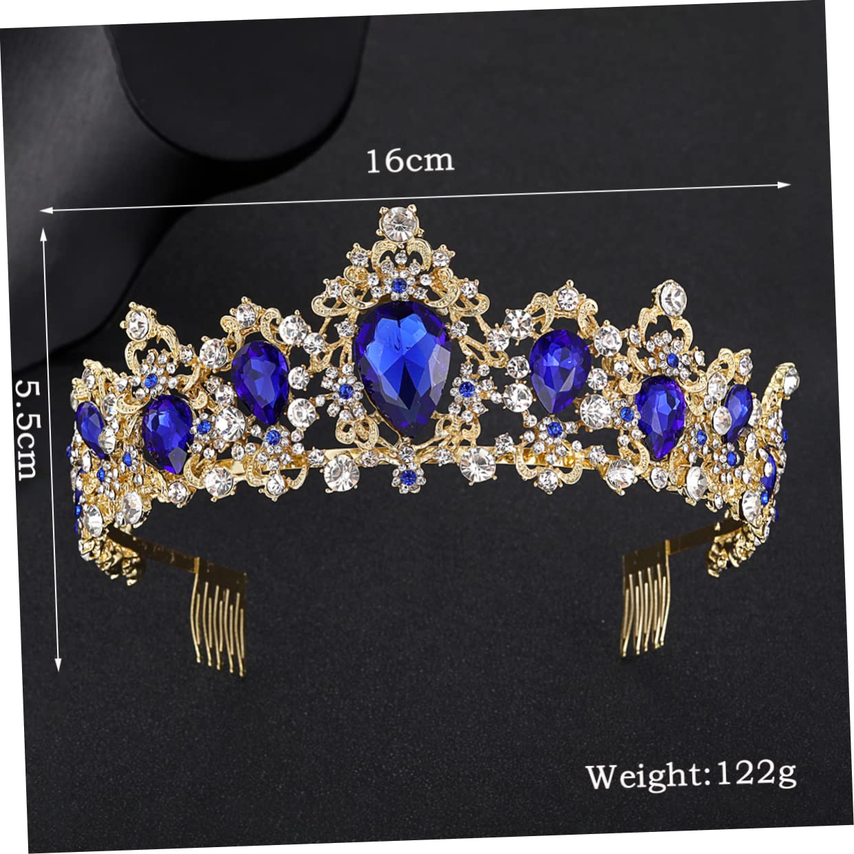 Beaupretty 3 Piezas Novia De Cristal y Tiaras De Cristal Dorado Para Damas Tiara Para La Boda De La Novia Reina Tiara Para Mujer De Boda Hada De Las Mujeres