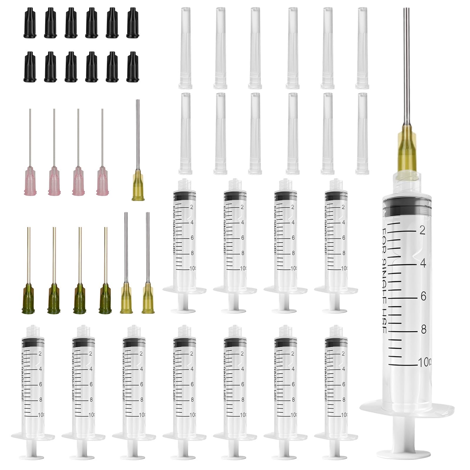Siringa per Colla 20 ml con un ago 10 cm. Può essere usato con colla, olio, inchiostro, vernice, grasso, liquido sigaretta elettronica, ecc