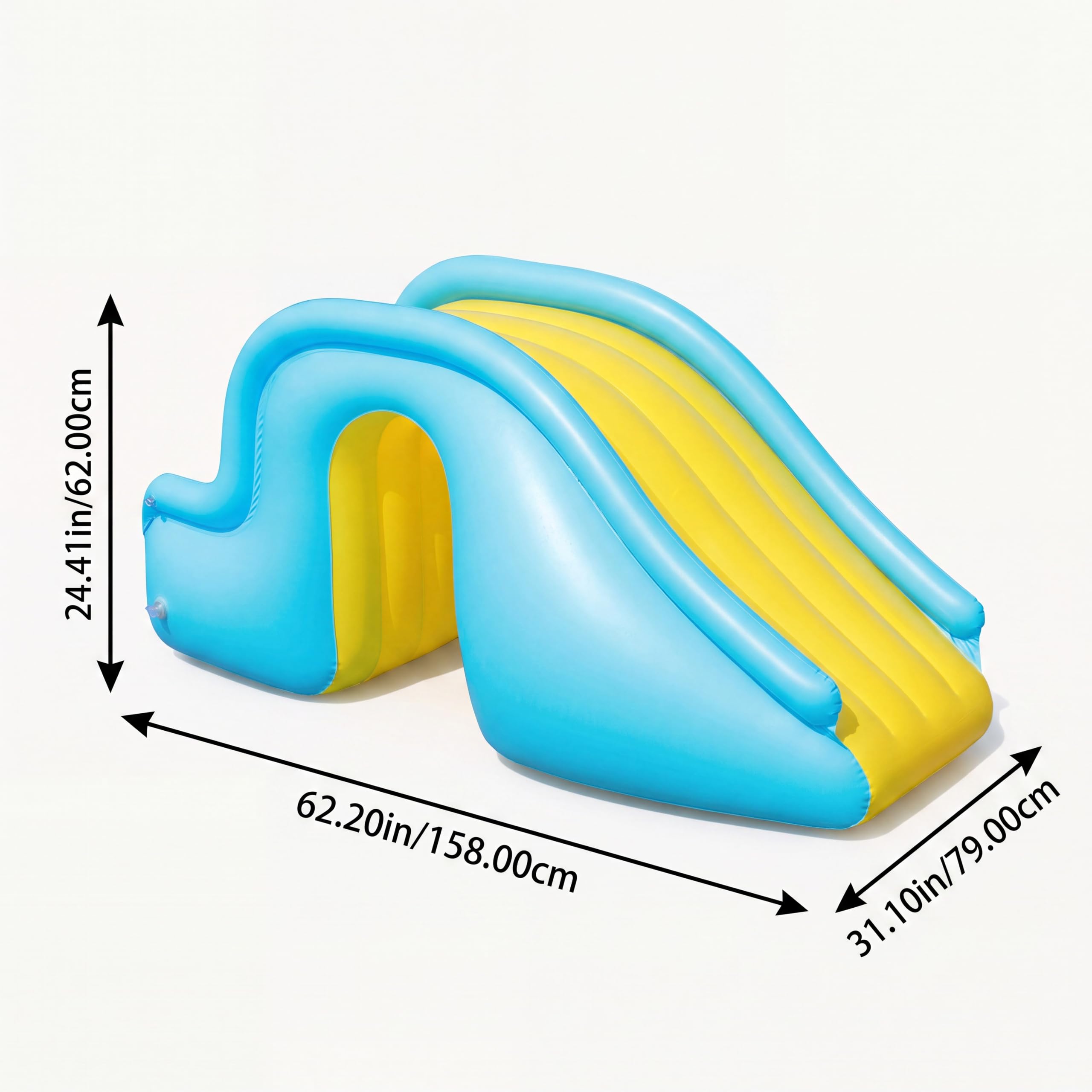 Chrees Scivolo Acquatico Gonfiabile, con Ampi Gradini per Giocare in Piscina Coperta All'aperto (blu)