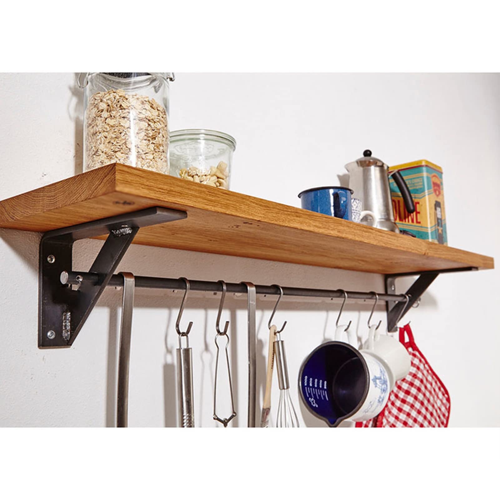 Mensola A Soffitto Scaffali sospesi in legno rustici Scaffale a parete per bagno, camera da letto, cucina, soggiorno, porta pentole da appendere in fattoria espositore per piante di fiori ( Size : 100