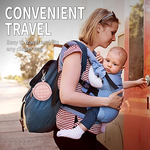 Miniatura 6 de Soporte para chupete de bebé con clip, funda para chupete Maveek para bolsa de pañales, bolsa con clip Binky con cremallera para niños y niñas,