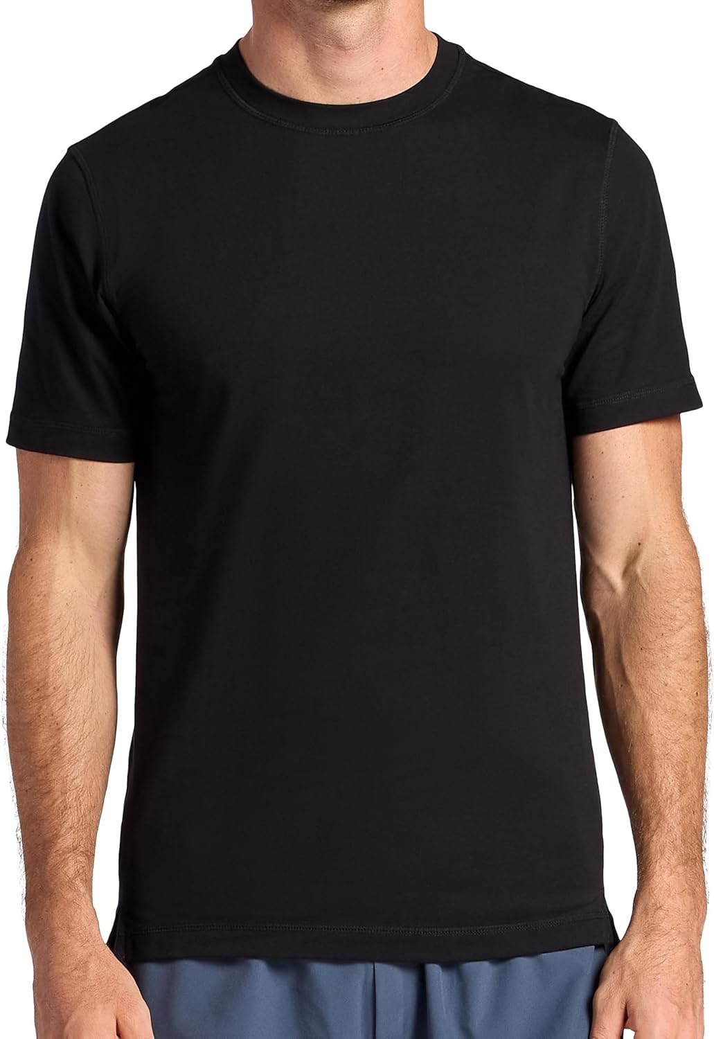 Gaiam Mens Zen Vent Short Sleeve Crewneck T-Shirt, Standard Fit, Stretch Midweight Material