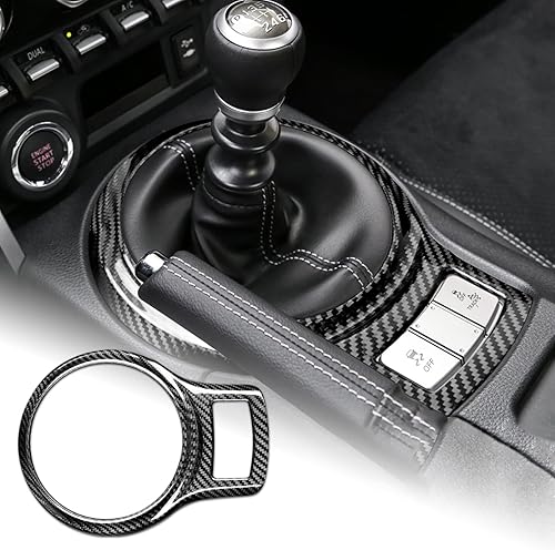 AIRSPEED Para Subaru BRZ Toyota 86 2013-2020 Cubierta del panel de cambio de marchas de automóvil, calcomanía de fibra de carbono dura para el marco