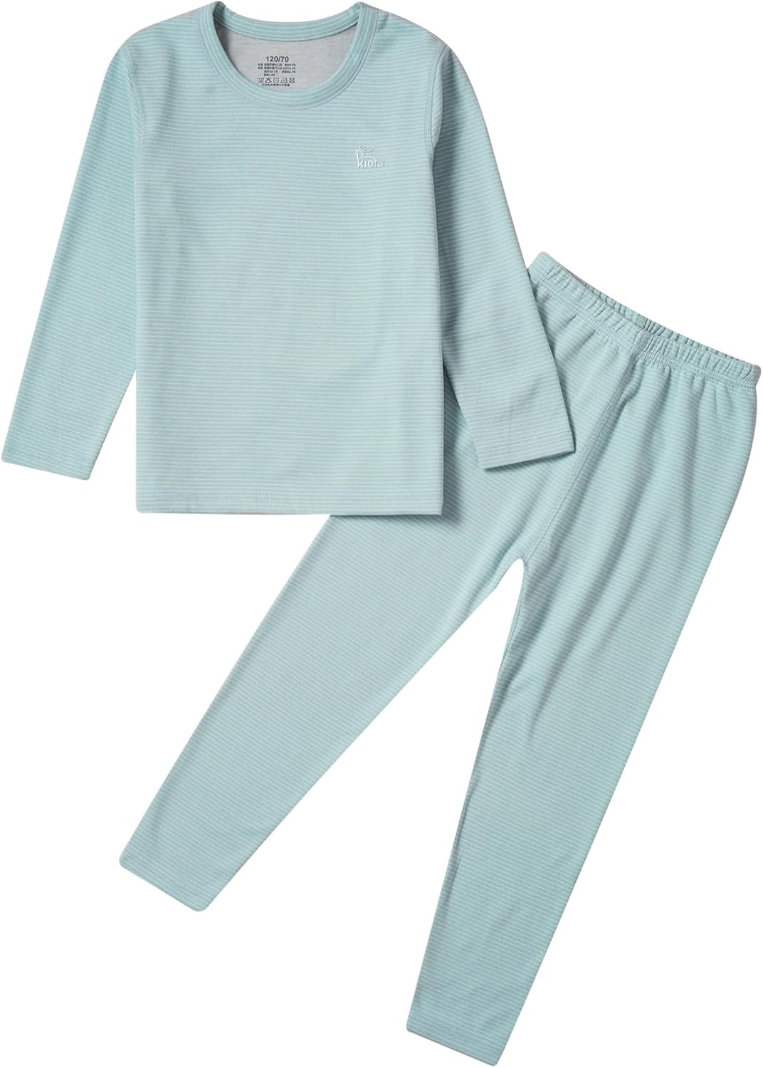 JEATHA Thermal Underwear for Boys Girls Fall Winter Striped Base Layer Long Johns Pajamas Set Sleepwear