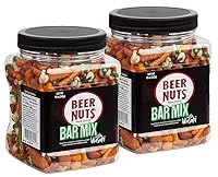 Vista 1 de BEER NUTS Bar Mix w/Wasabi - Pretzels, Cheese Stix, Sesame Stix, Insane Grain & Wasabi Peas - Tarro resellable de 12 onzas (paquete de 2)