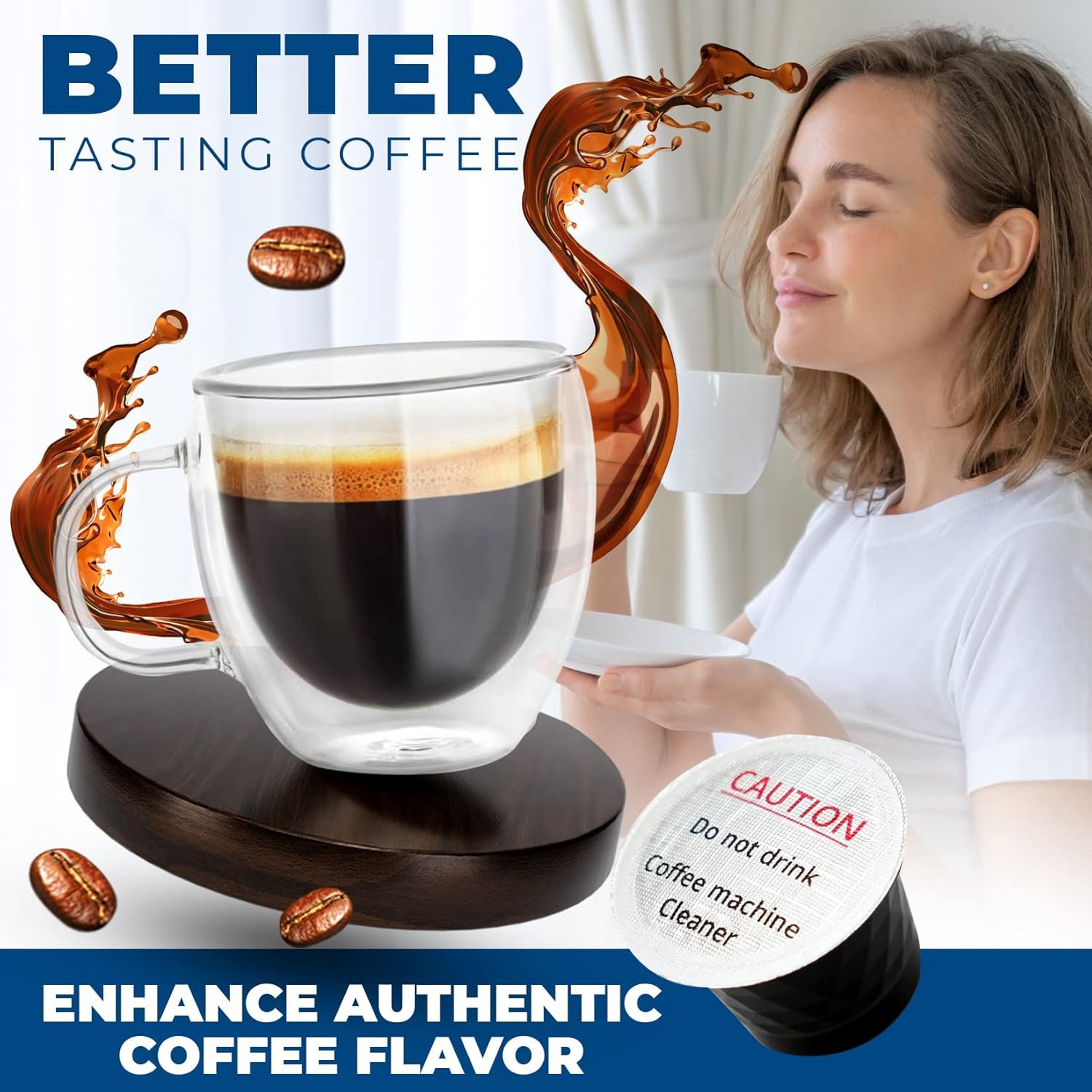 YEGEE Espresso Machine Cleaning Capsule – 10Pcs Cleaning Capsules Compatible with Nespresso – Natural Food-Grade Carbonated Bubble Cleaning Pods – Easy to Use and Safe: Home & Kitchen