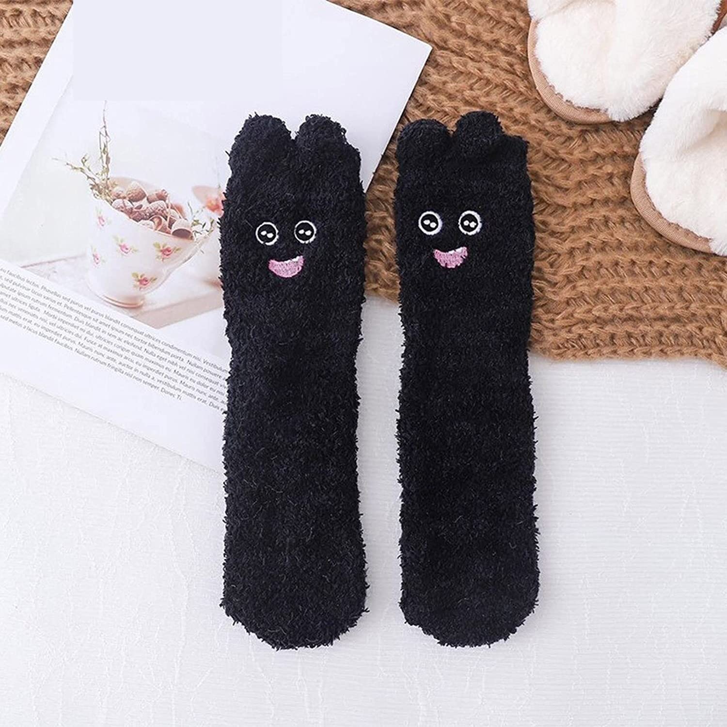 Calcetines Invierno 5 Pares De Calcetines Esponjosos Para Mujer, Calcetines Cálidos Y Tiernos, Divertidos Calcetines De Invierno, Calcetines De Felpa Acogedores Calcetines Termicos