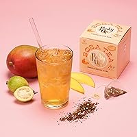 Vista 5 de Pinky Up Bolsitas de té Boba de mango y guayaba - Té de burbujas de hoja entera sin calorías - Regalo Boba 12 bolsas de té biodegradables