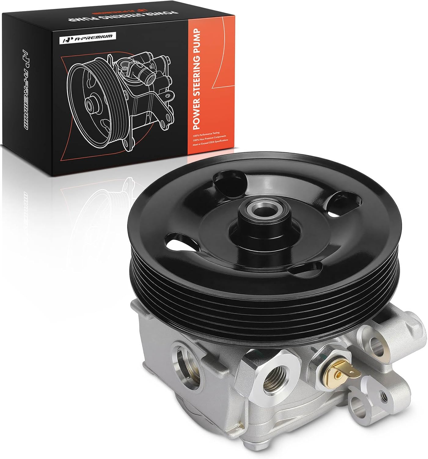 A-Premium Power Steering Pump, with Pulley, Compatible with Mazda CX-7 CX7 2007 2008 2009 2010 2011 2012, 2.3L 2.5L Gas, Replace # EG2132600A EG2132600R0B