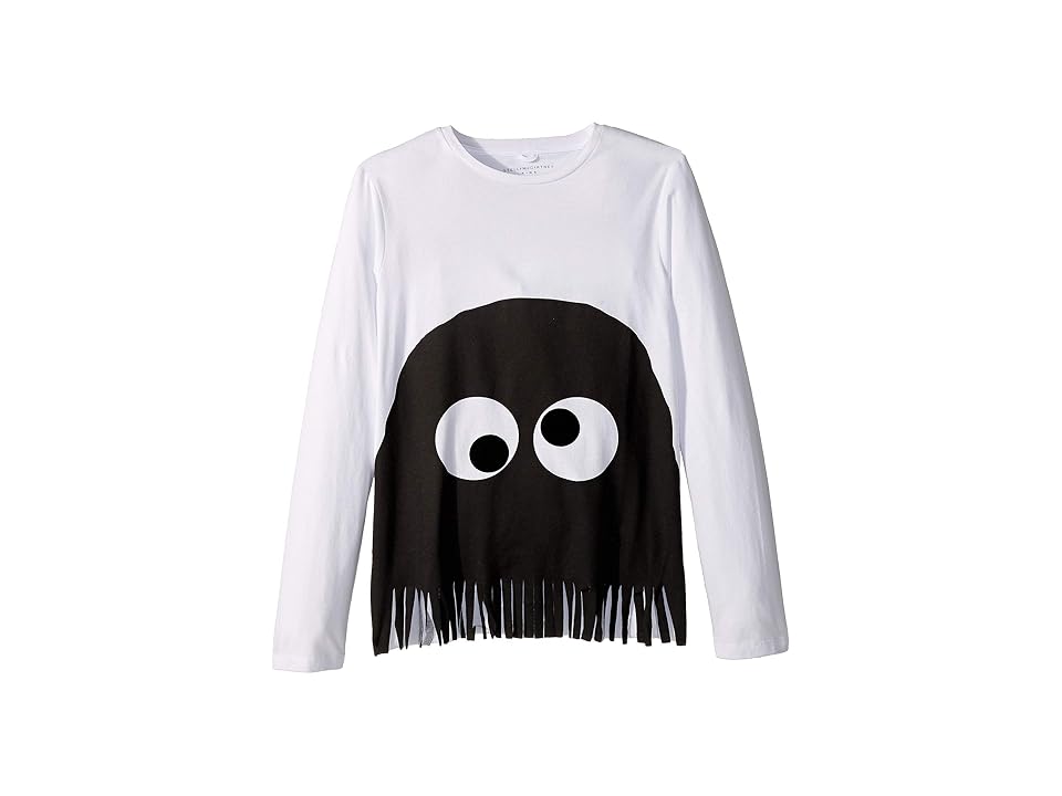 

Stella McCartney Kids Bella Fringe Tee (Toddler/Little Kids/Big Kids) (White/Black) Girl's T Shirt