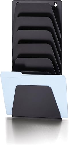 Miniatura 4 de Officemate Archivador de pared, cartalegal, 7 bolsillos, negro (21505)