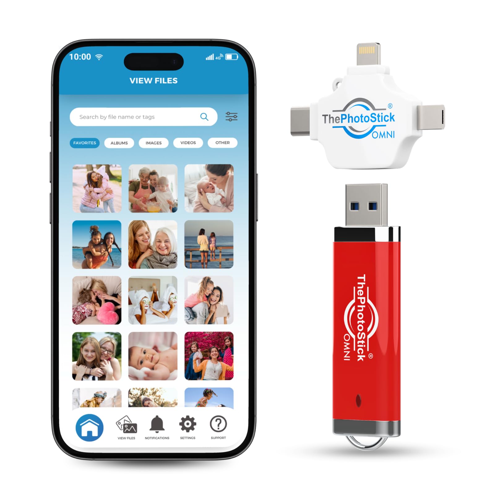 ThePhotoStick Omni - Copia de seguridad de fotos y vídeo sin esfuerzo para dispositivos Apple, Android y Windows