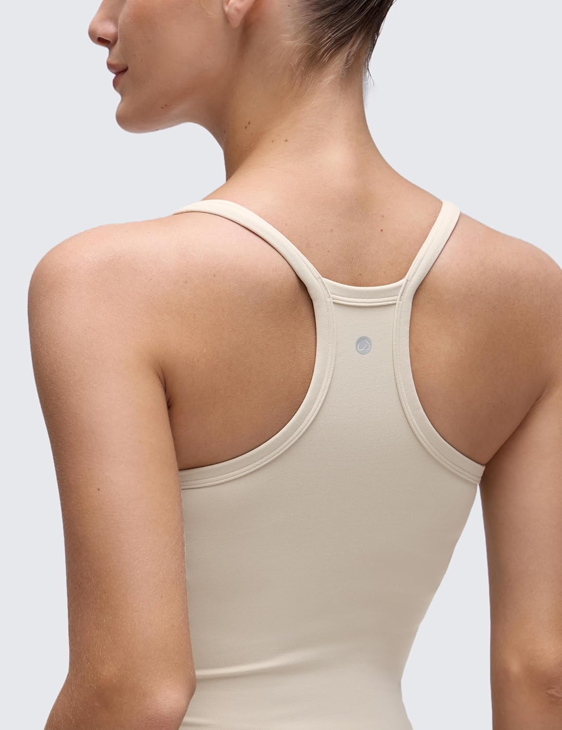 CRZ YOGA Butterluxe Soft Double Lined V Neck Tank Tops for Women - Yoga Casual Camisole Racerback Tight Sleeveless Shirt - Image 5