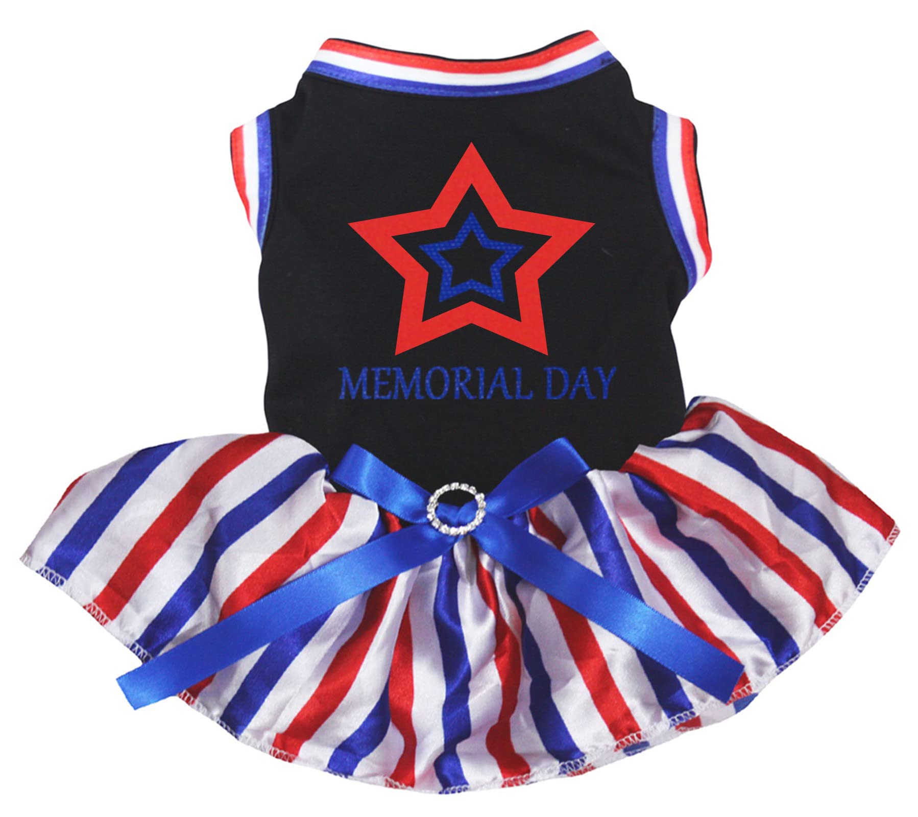 Robe pour chien Patriotic Stars XXL vêtement rayures noir Memorial Day