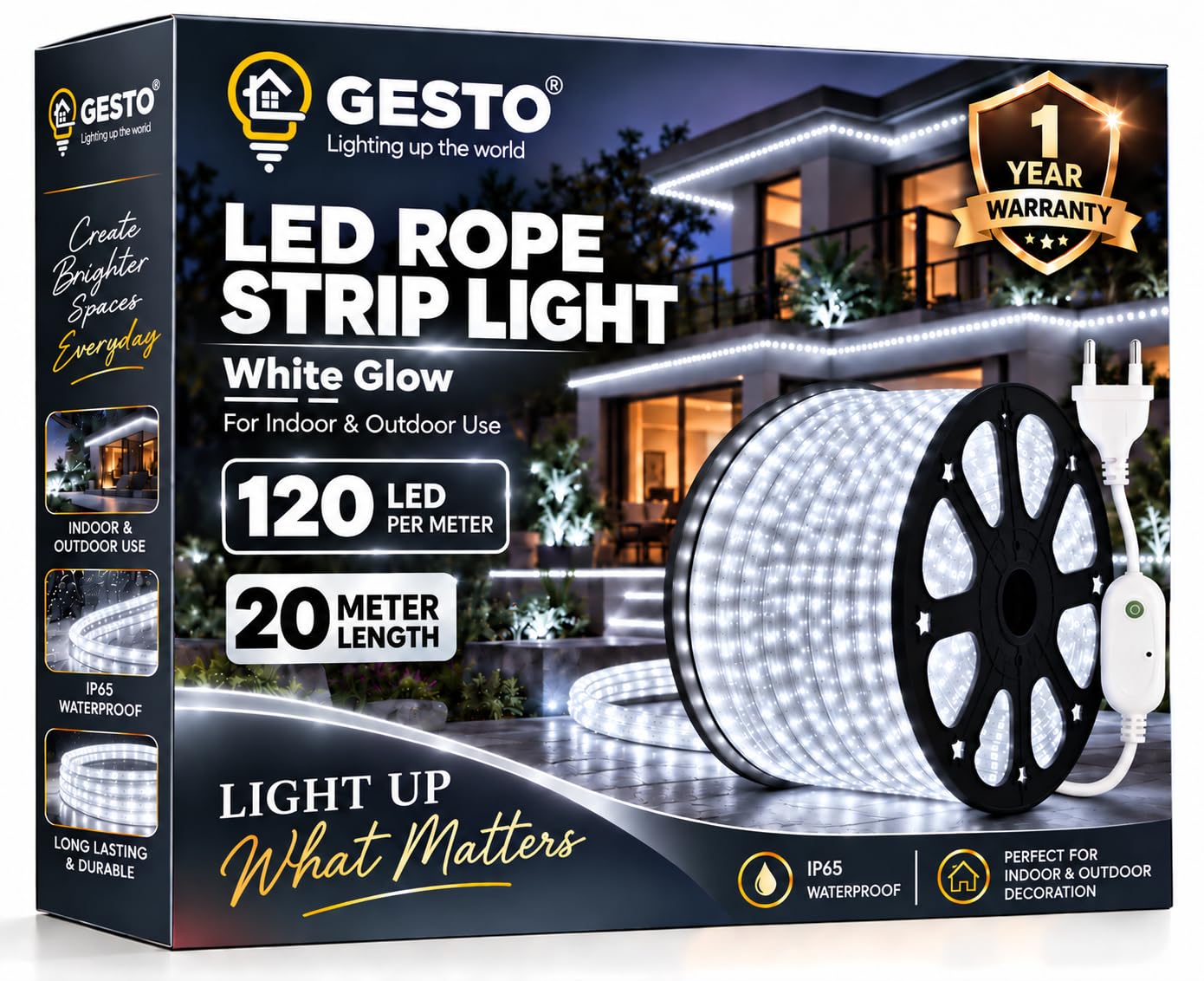 Gesto RGB LED Strip Lights - 15m Multicolor, 8 Modes -13