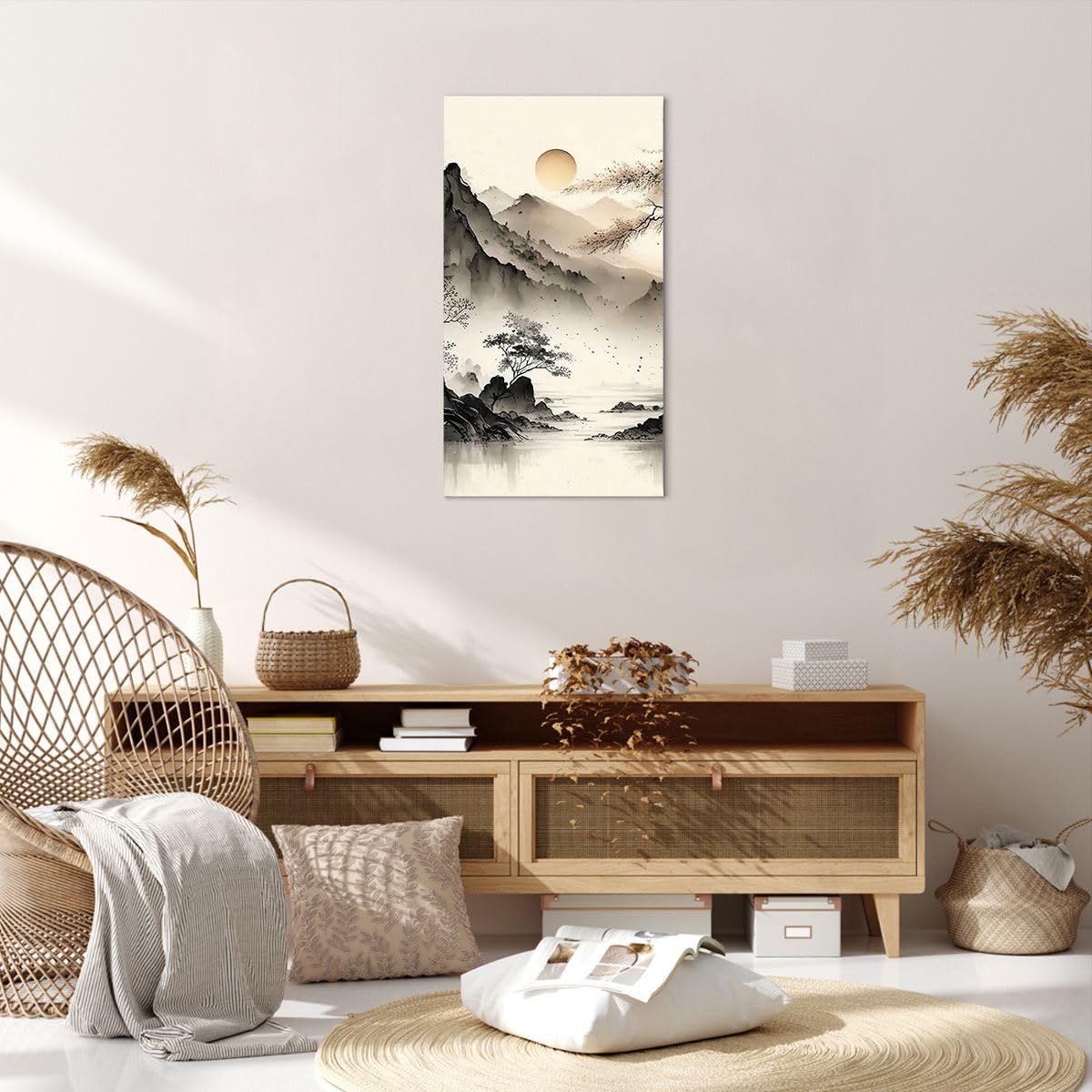 KEMEIQI Quadro Su Tela Astratto Di Lusso – 55x110 Cm, Senza Cornice, Stampa Giclée Ad Alta Definizione, Resistente Allo Sbiadimento, Per Soggiorno E Camera
