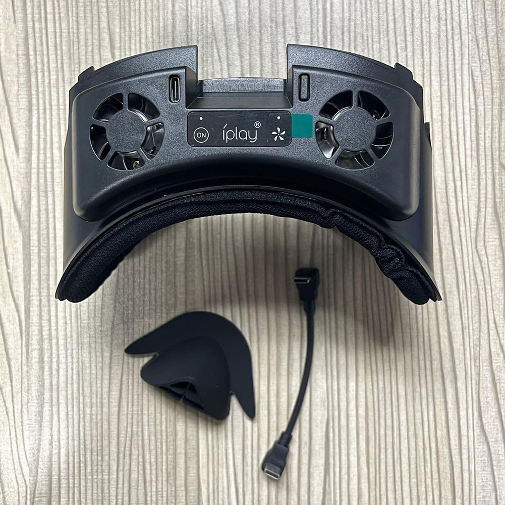Ventilador de refrigeración para auriculares Meta Quest 3 VR, ventilador de refrigeración RGB recargable con luz RGB con almohadilla nasal antifugas, ventilación de circulación de aire para