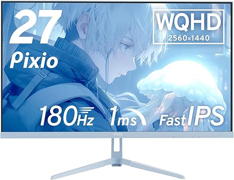 【お値下げしました‼️】Pixio ディスプレイ 本体 ブルー Amazon.co.jp: Pixio: ブルー（水色）