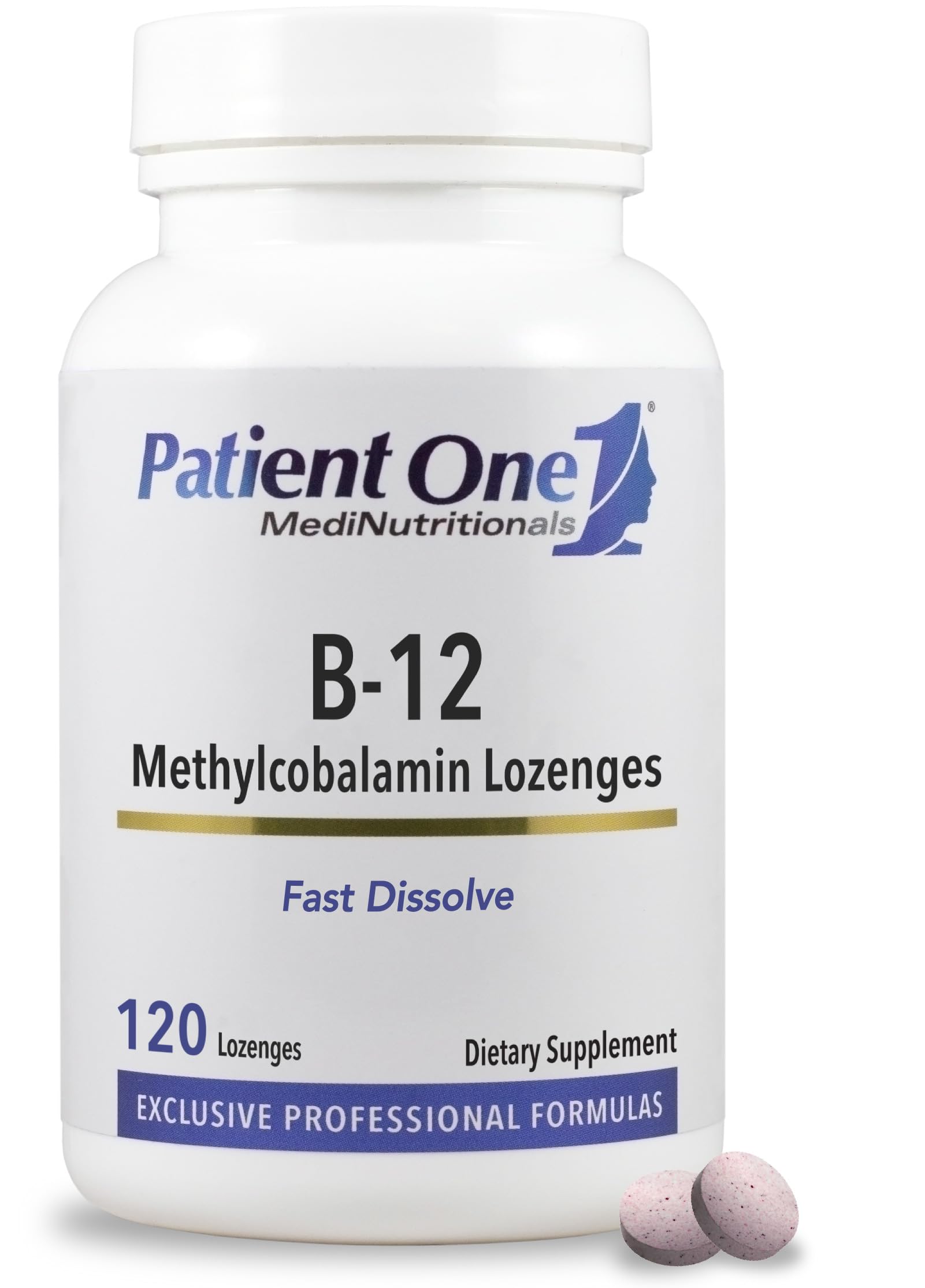 Patient One Vitamin B12 2000mcg Lozenges | Supplement to Support Energy, and Heart and Nervous System Health* | Methylcobalamin Form | 120 Lozenges