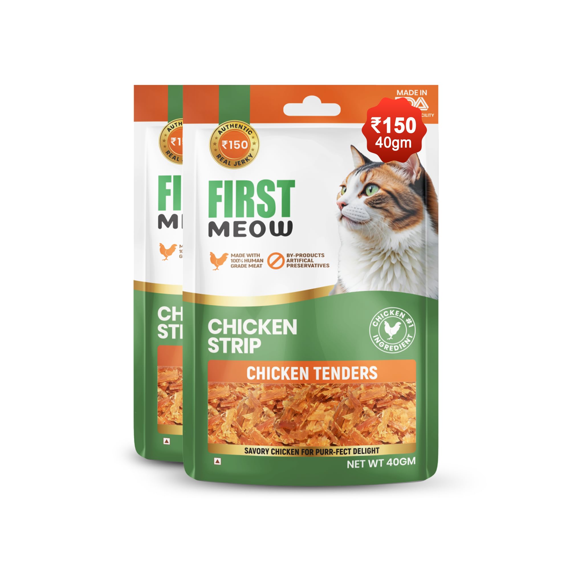 Cat Treats - High Protein Cat Treats for Adult Cats,Kitten | Cat Treats for Kittens | Cat Treats for Training | Human Grade Chicken Jerky,Chicken Strip - (Pack of 2) - Sold by DogsNCats-image-27