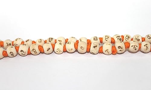 Miniatura 5 de IS4A Blanco Tulsi Japa Mala 108+1 0.315 in Hare Rama Hare Krishna Cuentas, Tulsi