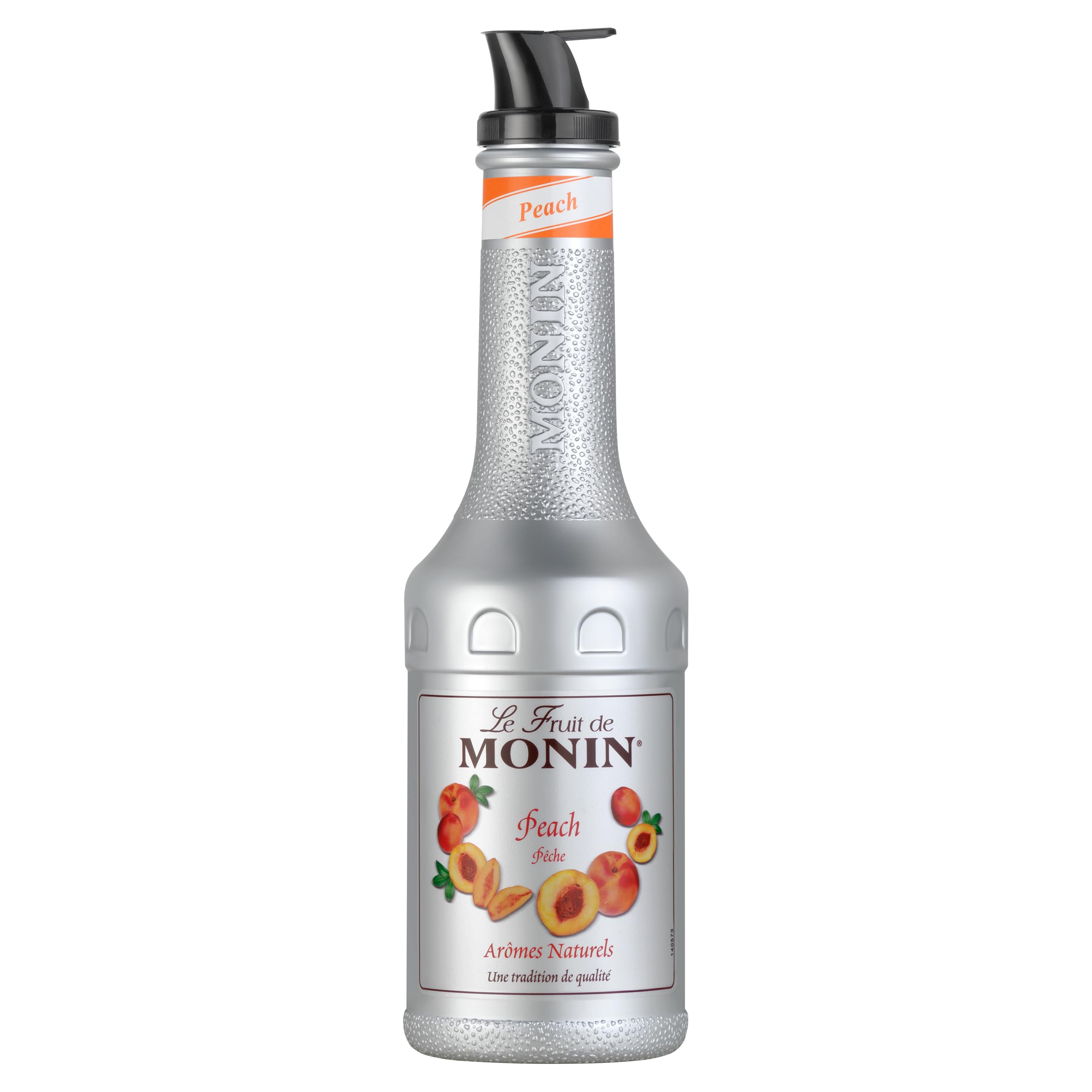 MONIN Peach Fruit Mix Puree 1L for Cocktails, Smoothies and Mocktails. Vegan-Friendly, Allergen-Free, 100% Natural Flavours and Colourings. 2-in-1 Peach Puree and Sugar Syrup Hybrid