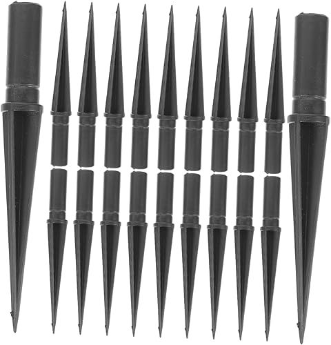 Veemoon 20 estacas de plástico de repuesto para luz solar, para jardín, césped, camino, iluminación, fácil instalación, diseño resistente a la