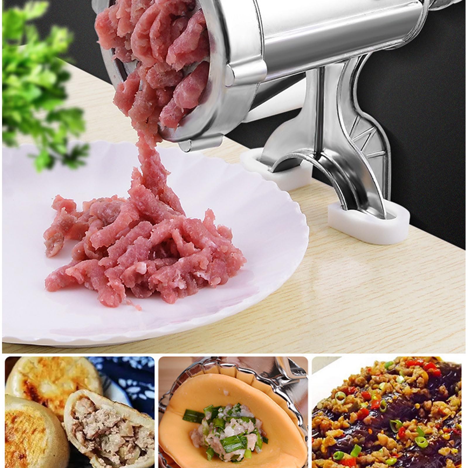 Hachoir à Viande Manuel Effective Homes – Avec Accessoires Saucisses, Alliage Robuste, Idéal Maison & Charcuterie