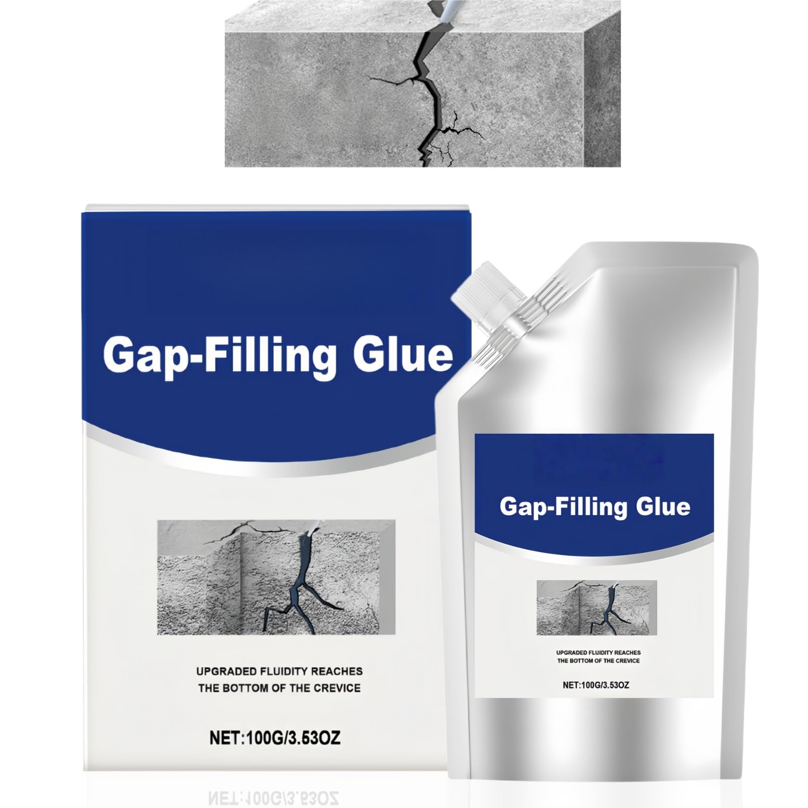 100G Outdoor Construction Adhesive for Concrete Repair,Waterproof Outdoor Concrete Repair Sealant for Walls,Construction Adhesive Bonding Agent,Quick Drying Cement & Brick Filler,Brick Repair Filler