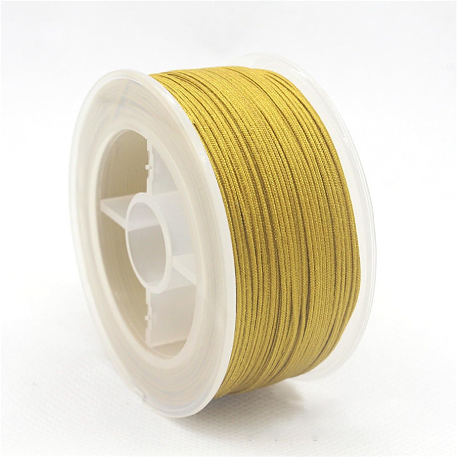 Nylon Cord Thread 5PCS 2mm 50m Nylon Cord Thread For Jewelry DIY Making Necklace Handmade Material Rope Beading Braided String for Making Bracelet, Necklace, Chinese Knot(Amber)