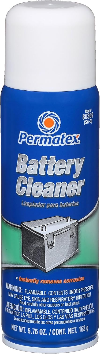 Permatex 80369 Battery Cleaner, 5.75 oz. net Aerosol Can Permatex 80369 Battery Cleaner, 5.75 oz. net Aerosol Can