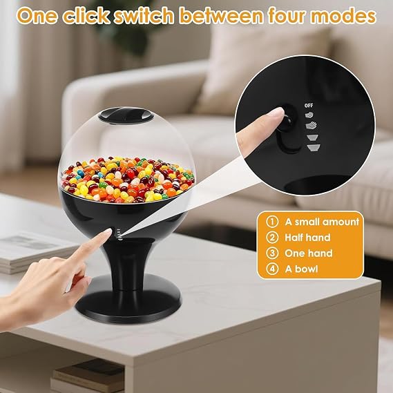 Candy Machine Dispenser Automatic Organizer | Desktop Candy Dispenser for Vending Snack Food Bean Nut Kids Office Home Countertop Halloween Christmas