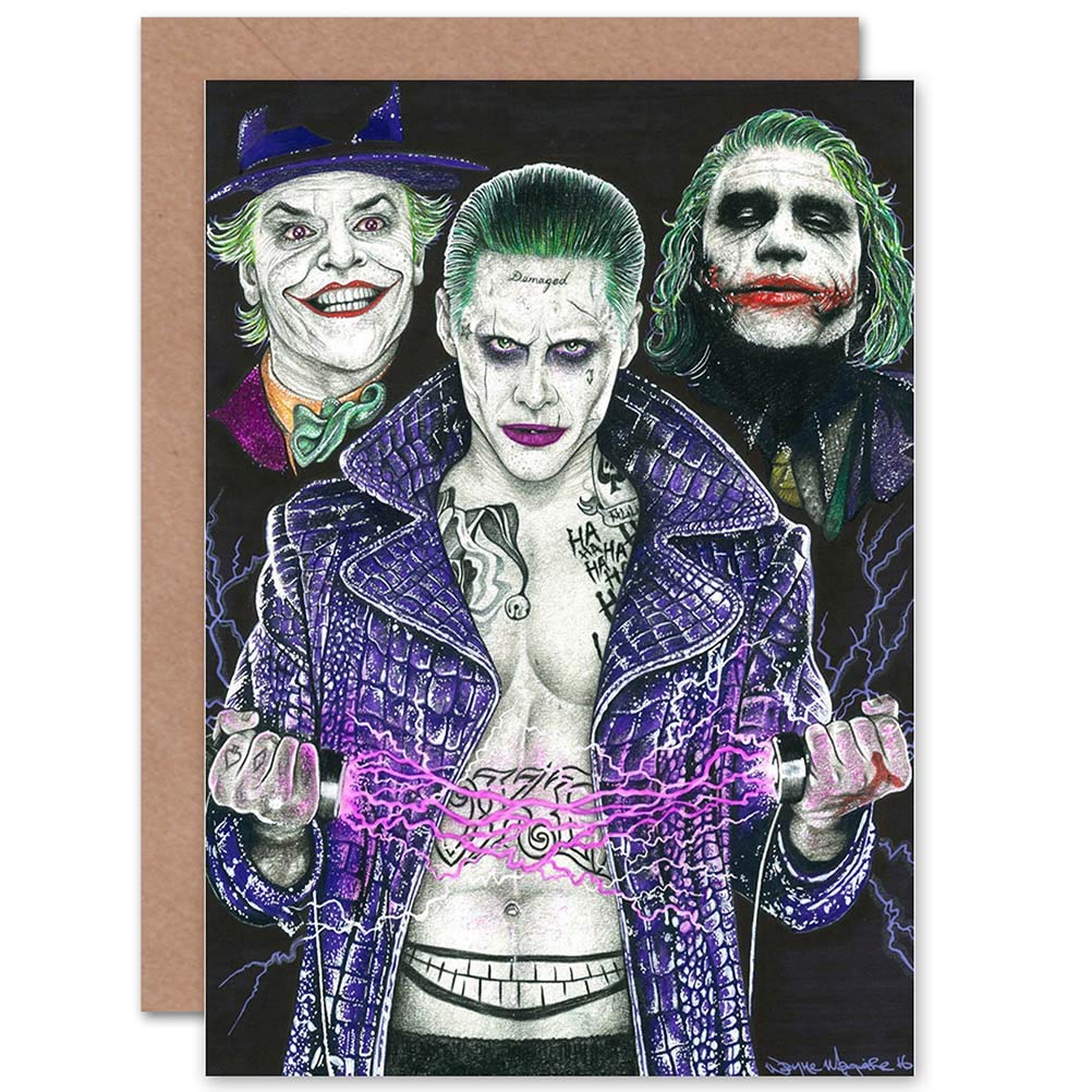 Wee Blue Coo Unholy Trinity Joker Card Batman Tattoos Art By Wayne Maguire Cp2942 Amazon Co Uk Office Products
