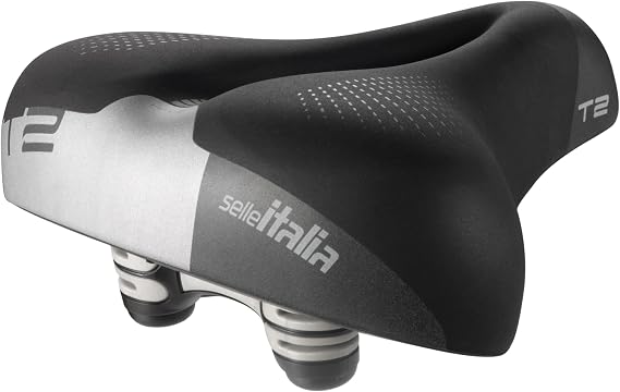 Selle Italia T 2 Flow Saddle, Black/Hi-Viz | bike-saddles-and-seats