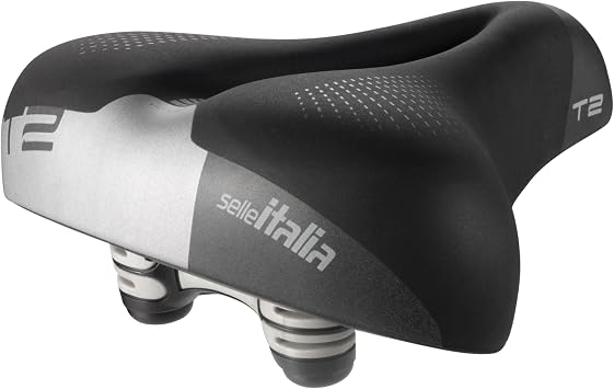 Selle Italia T 2 Flow Saddle, Black/Hi-Viz | bike-saddles-and-seats