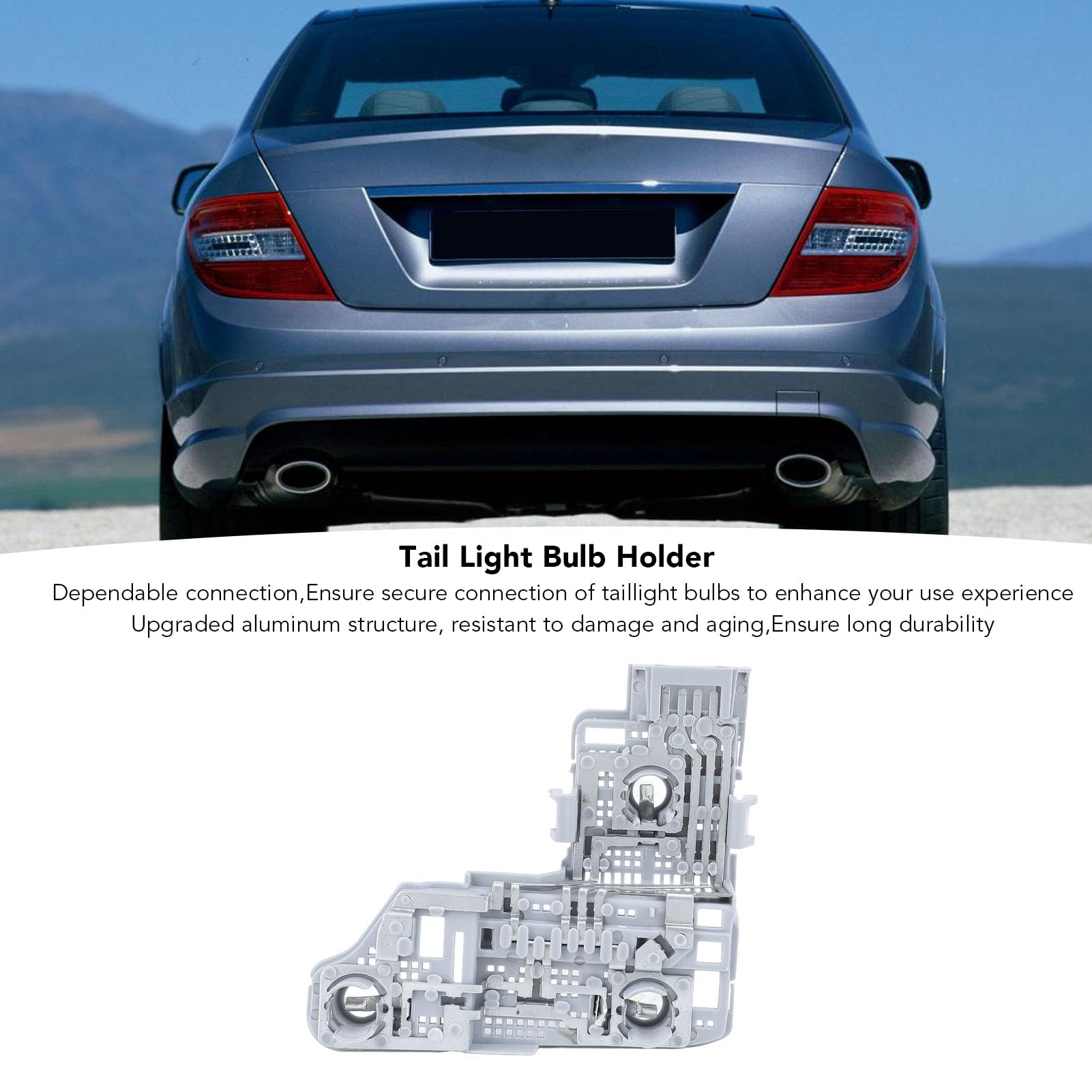 Akozon Robuster Aluminium-Rücklichtlampenhalter für Limousine der C-Klasse W204 (hinten rechts: 2048202577)