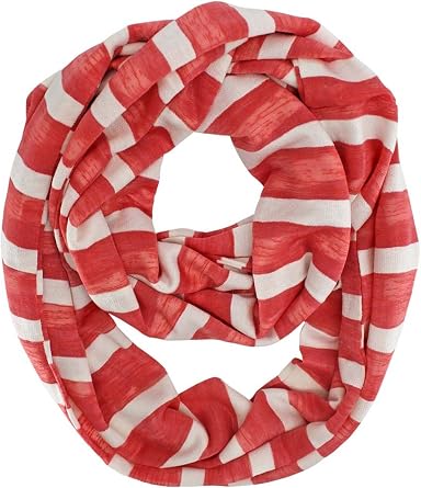 Striped Light Infinity Scarf