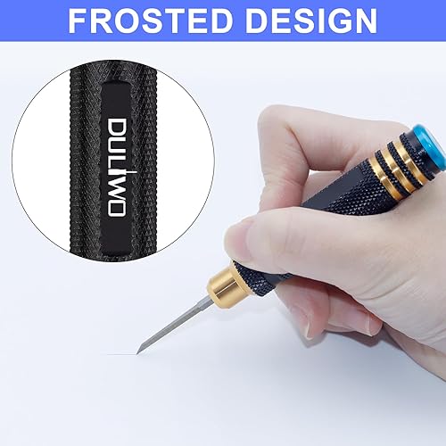 Miniatura 5 de Prime Model Scriber Gundam - Cincel de corte de resina tallada en resina, cincel modelo con 7 cuchillas (0.10.20.40.60.81.00.079 in) para corte de