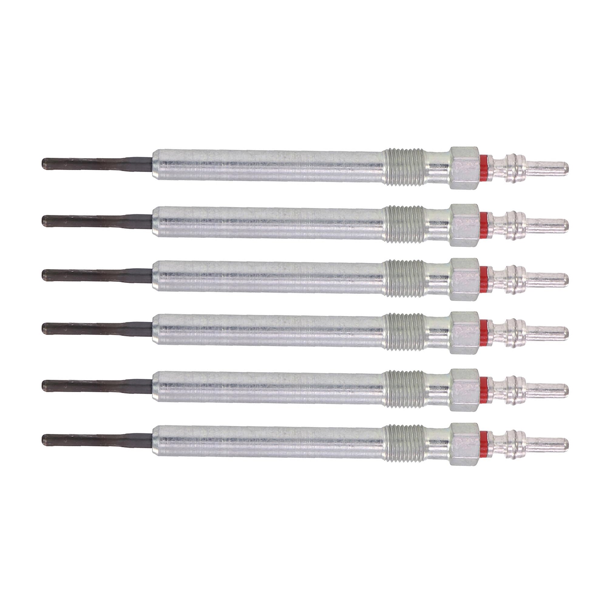 (Lot de 6) Bougie de préchauffage pour A1 A3 A4 A5 A6 A8 TT Q2 Q3 Q5 Q7 ALHAMBRA LEON ALTEA IBIZA TOLEDO FABIA ROOMSTER GOLF POLO T5 1,4 1,6 2,0 2,7 3,0 4,2 Tdi