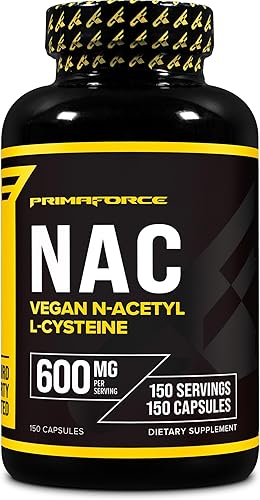 Primaforce NAC Suplemento vegano de N-acetil L-cisteína (600 mg) 150 cápsulas
