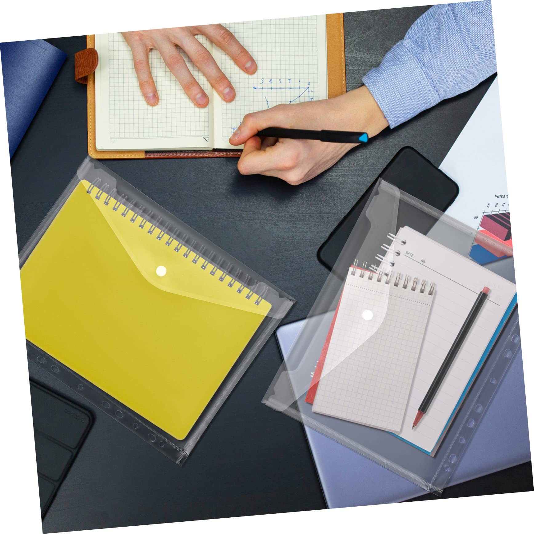 20 Pièces Pochettes Transparentes PP Plastique pour Classeur A4