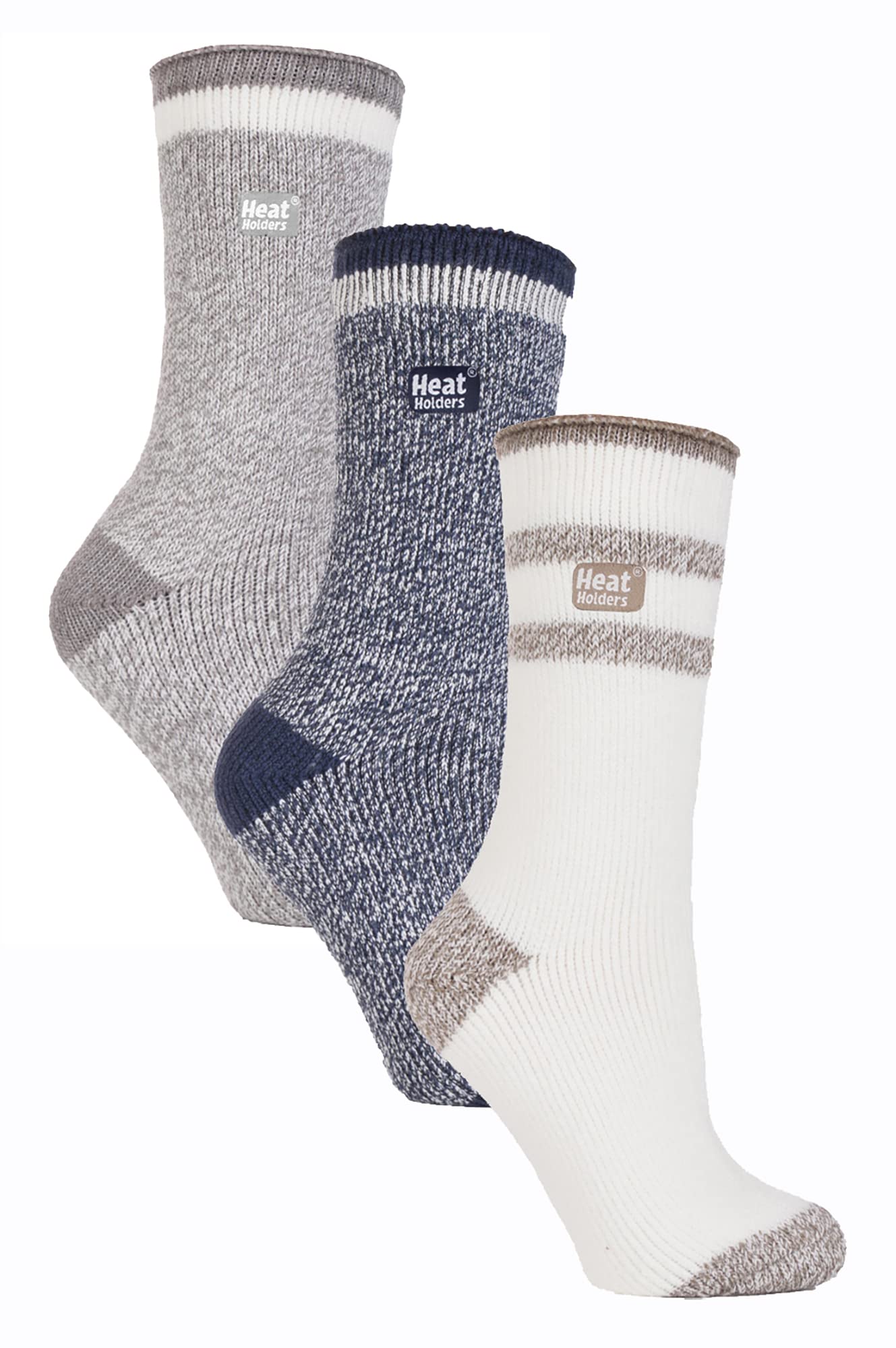 Heat Holders Women's Twist H&T - 3 Pack Multipack Insulated Thermal Socks For Winter (4-8, )