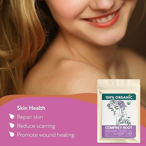 Miniatura 3 de Raíz de Consuelda Orgánica (113 g) para la piel, huesos, músculos y ligamentos - Hierba de Consuelda (Symphytum Officinale) - Consuelda, Comfrey,