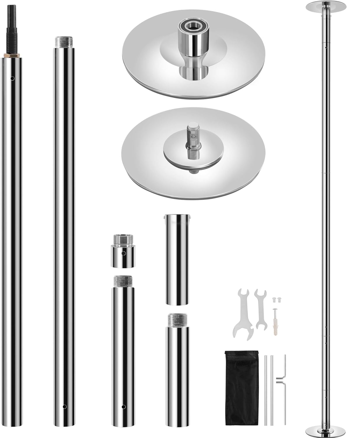 Yaheetech adjustable dance pole, portable 6.9ft-9ft