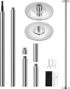 Yaheetech Portable Spinning Static Dance Pole for Home 6.9-9ft Adjustable