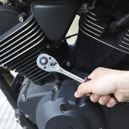 Miniatura 7 de Egofine Juego de 12 llaves de trinquete de 3/8 pulgadas, juego de llaves de vaso con 10 enchufes de 0.315-14,17,19,21 in y mango de trinquete