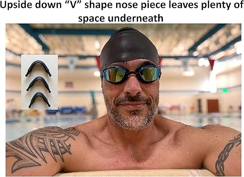 Miniatura 5 de Snake & Pig Basilisk - Gafas de natación de ajuste cómodo para adultos, hombres, mujeres, jóvenes, niños (negro)