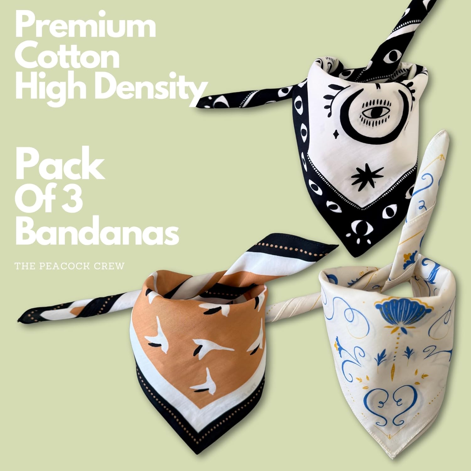 Premium Soft Cotton Bandanas Pack for Men and Women Paisley 22 x 22 inches - Image 2