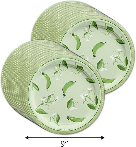 Miniatura 2 de Two Peas in a Pod Twins - Juego de vajilla para fiesta de baby shower, incluye platos, servilletas | Kit para 24