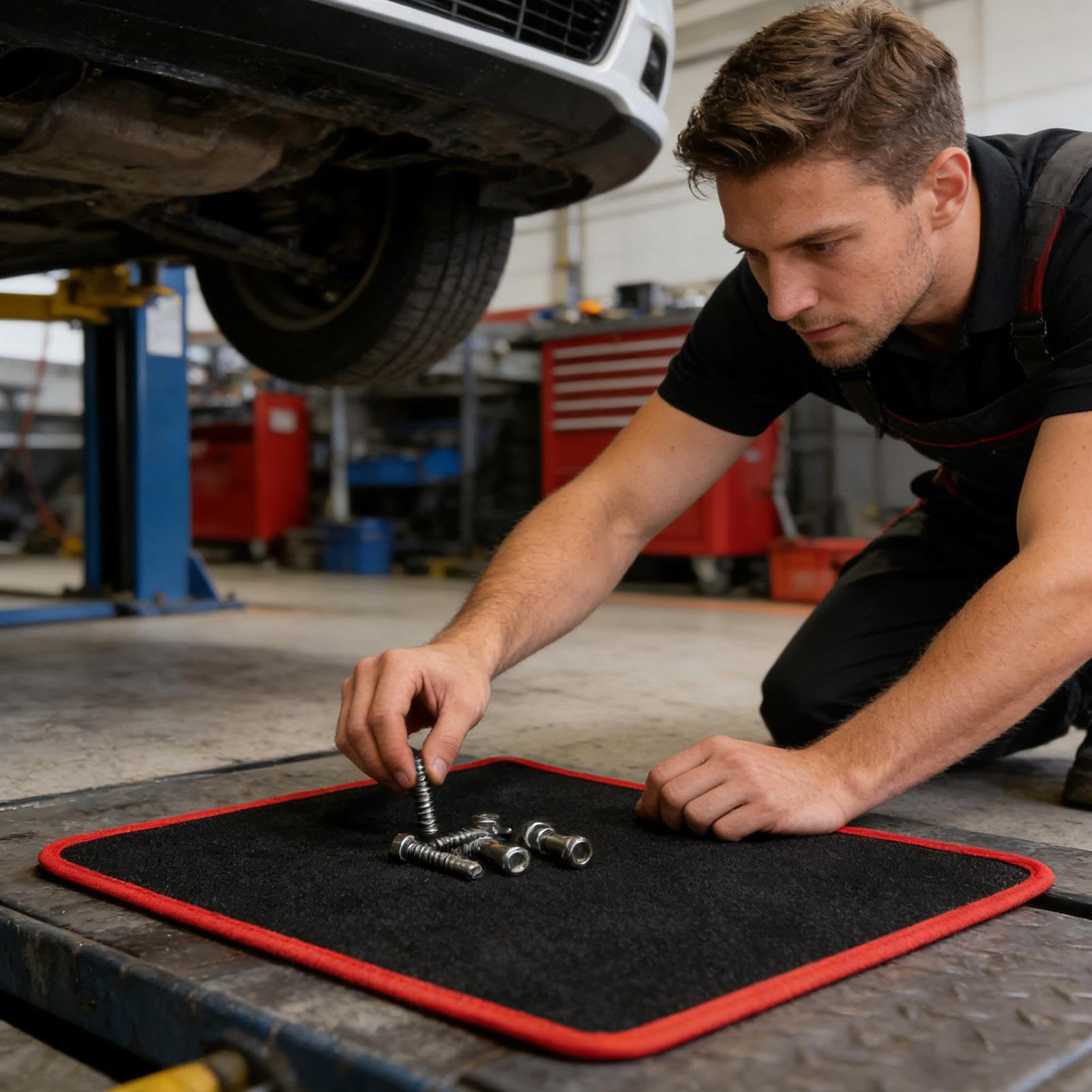 Alfombrilla Magnética para Herramientas Soporte Para 3 Piezas Con Capa | Base Flexible Imantada Para Sujeción Para Hogar Garaje Taller Reparación De Coches Mecánicos